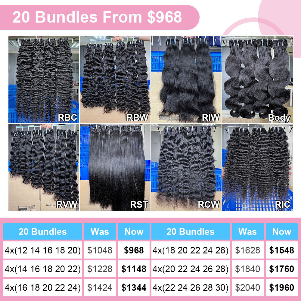 SEA Hair Wholesale 20 Bundles Raw Hair Deal