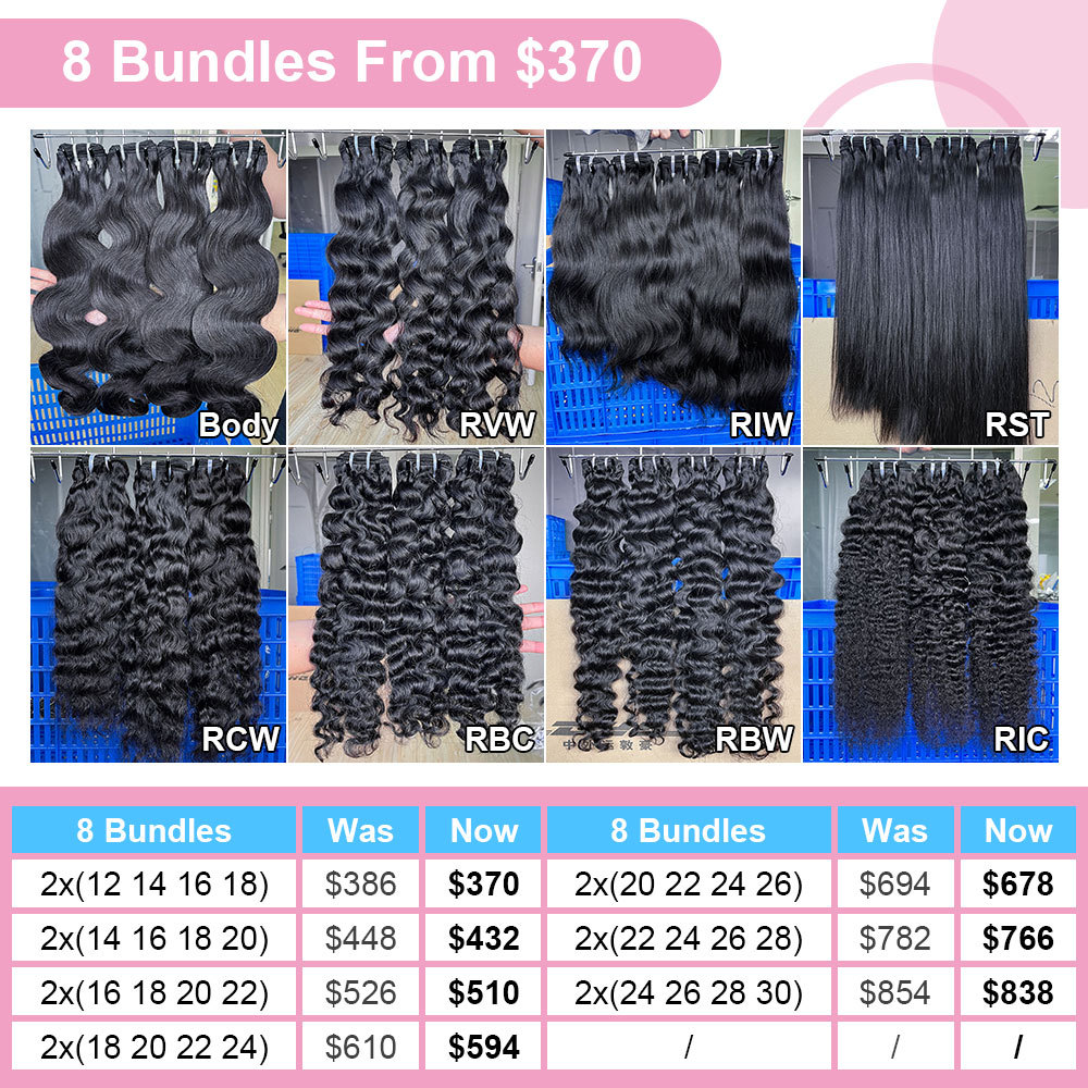 SEA Hair Affordable 8 Bundles Raw Hair Deal