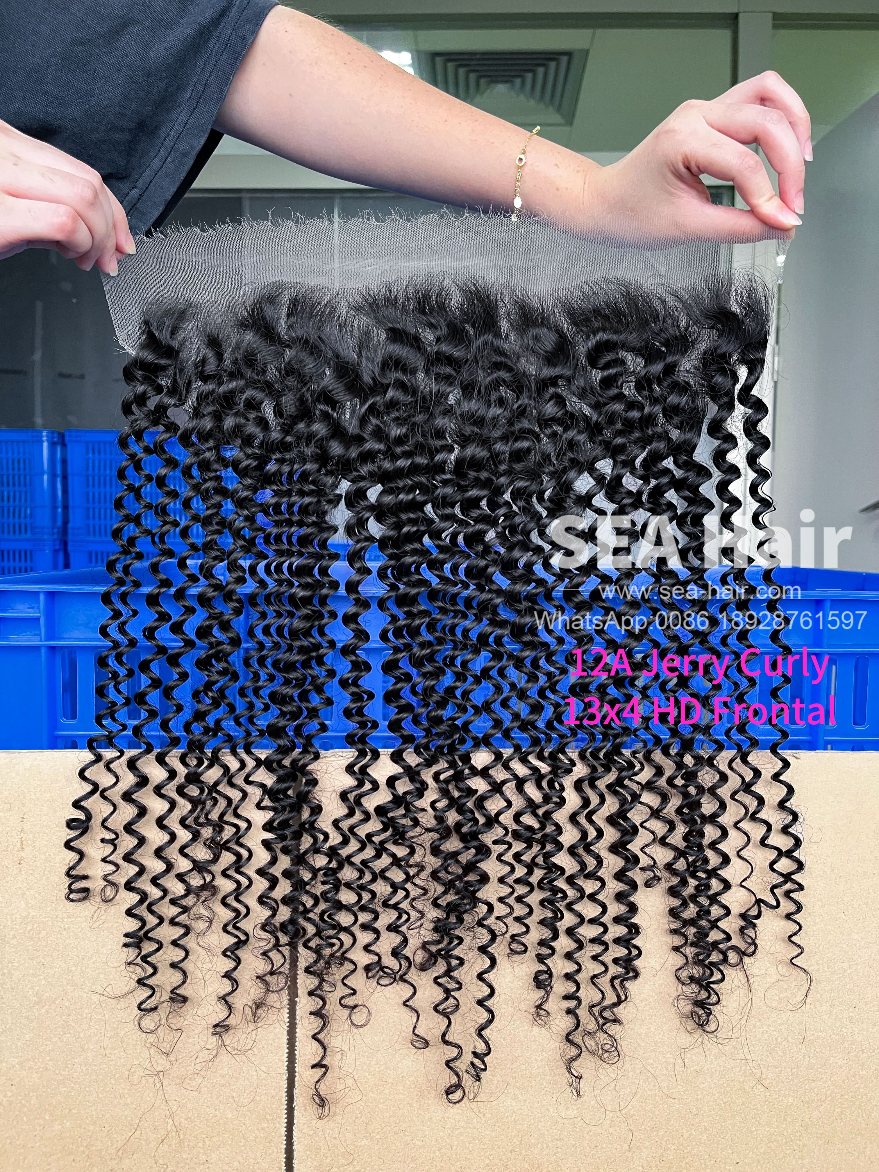 Jerry Curly 12A Mink Hair 4x4/5x5/6x6/13x4/13x6 HD & Transparent Closure/Frontal SEA Hair