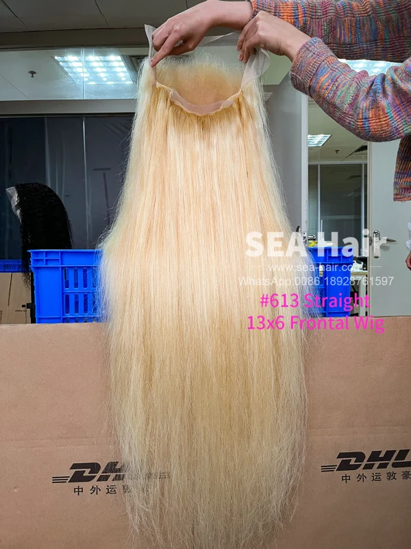 SEA Hair #613 Straight Hair 13x4  And Full Lace Transparent Pre-made Lace Wigs