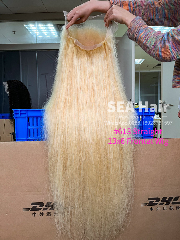 SEA Hair #613 Straight Hair 13x4  And Full Lace Transparent Pre-made Lace Wigs