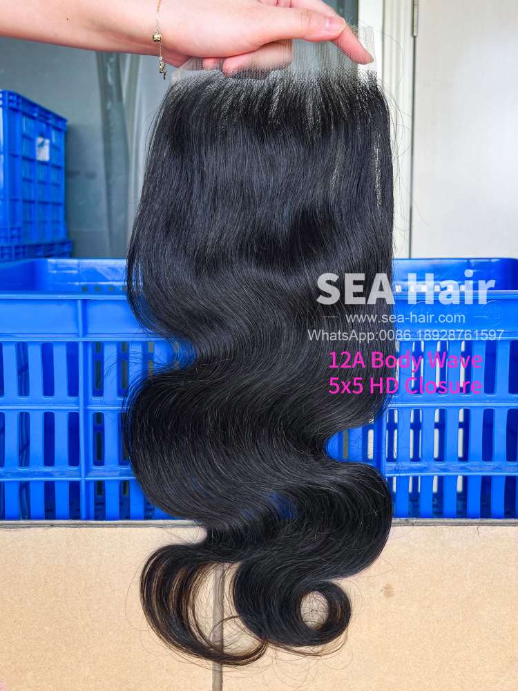 SEA Hair Body Wave 12A Mink Hair 4x4/5x5/6x6/13x4/13x6 HD & Transparent Closure/Frontal