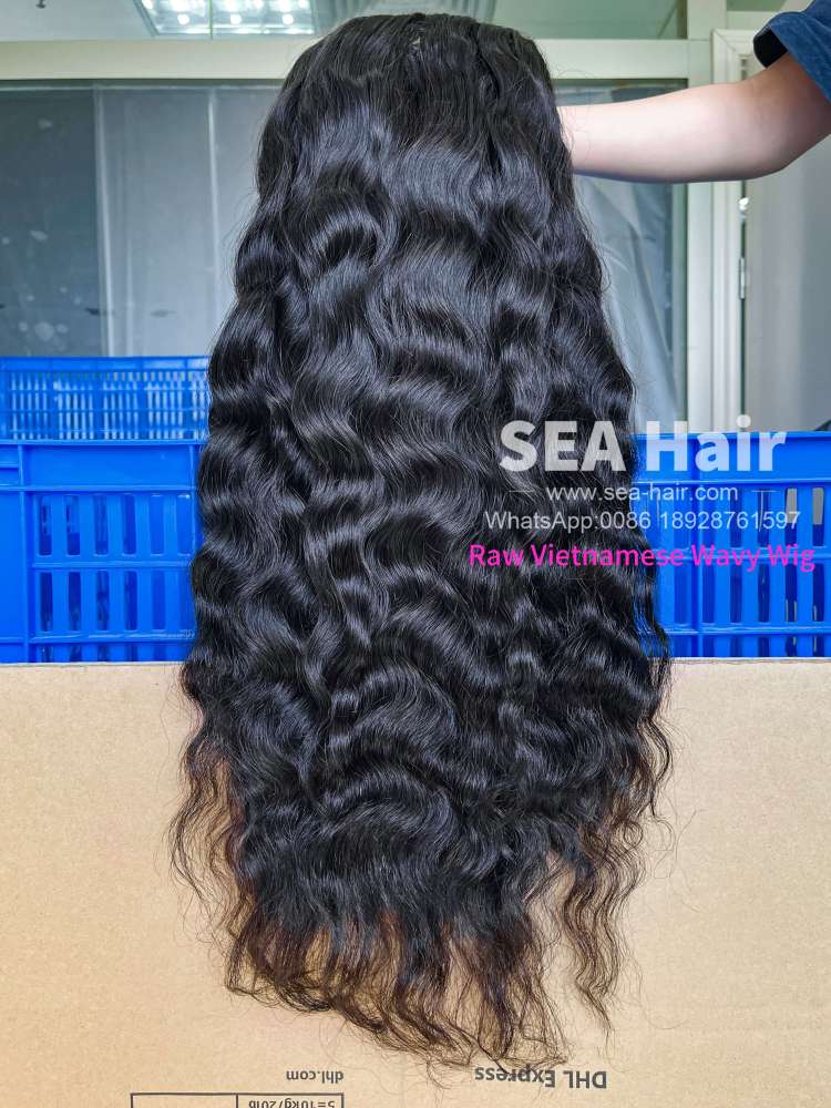 Sea Hair Raw Southeast Asian Vietnamese Wavy Raw Hair U Part Wig