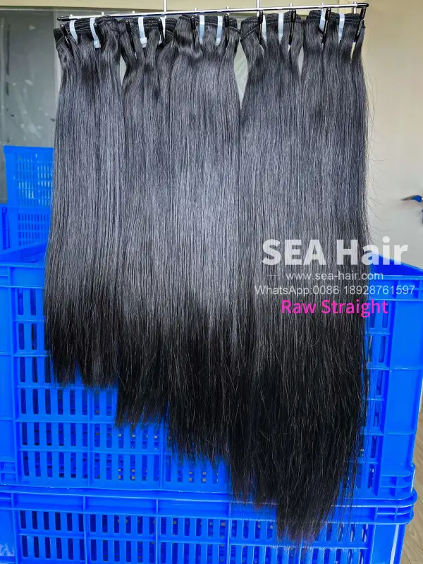 Raw Southeast Asia Straight Hair 1/3/4 Bundles Deals Sea Hair