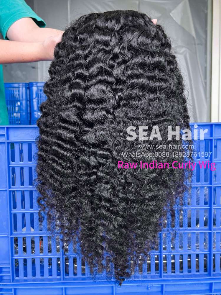 Sea Hair Raw Southeast Asian Indian Curly Raw Hair U Part Wig