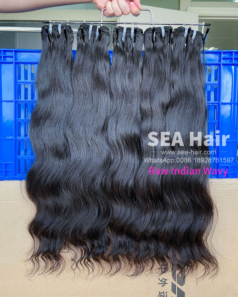 Raw Southeast Asia Hair Indian Wavy 1/3/4 Bundles Deal Sea Hair