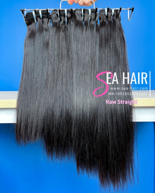 Raw Southeast Asia Straight Hair 1/3/4 Bundles Deals Sea Hair