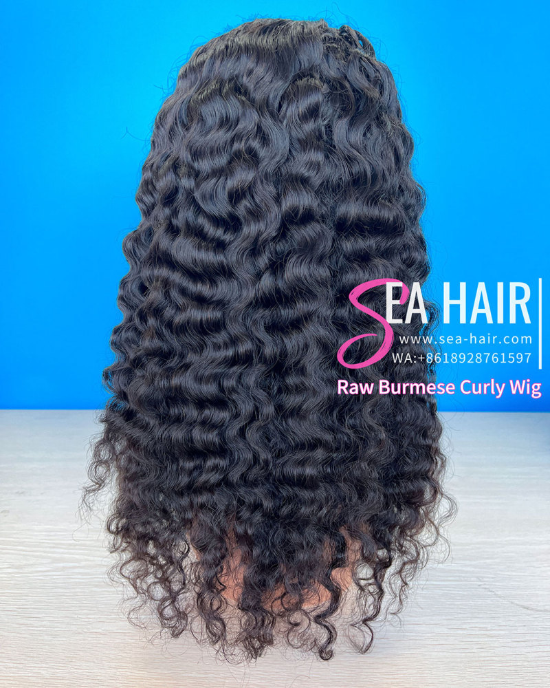 Sea Hair Raw Southeast Asian Burmese Curly Raw Hair U Part Wig