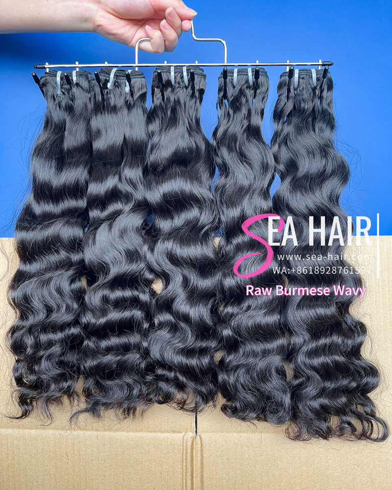 Southeast Asia Burmese Wavy 1/3/4 Raw Bundles Deals Sea Hair