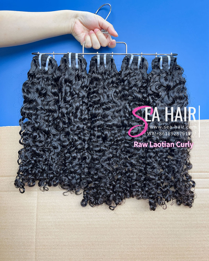 Southeast Asia Laotain Curly Sea Hair 1/3/4 Bundles Deal