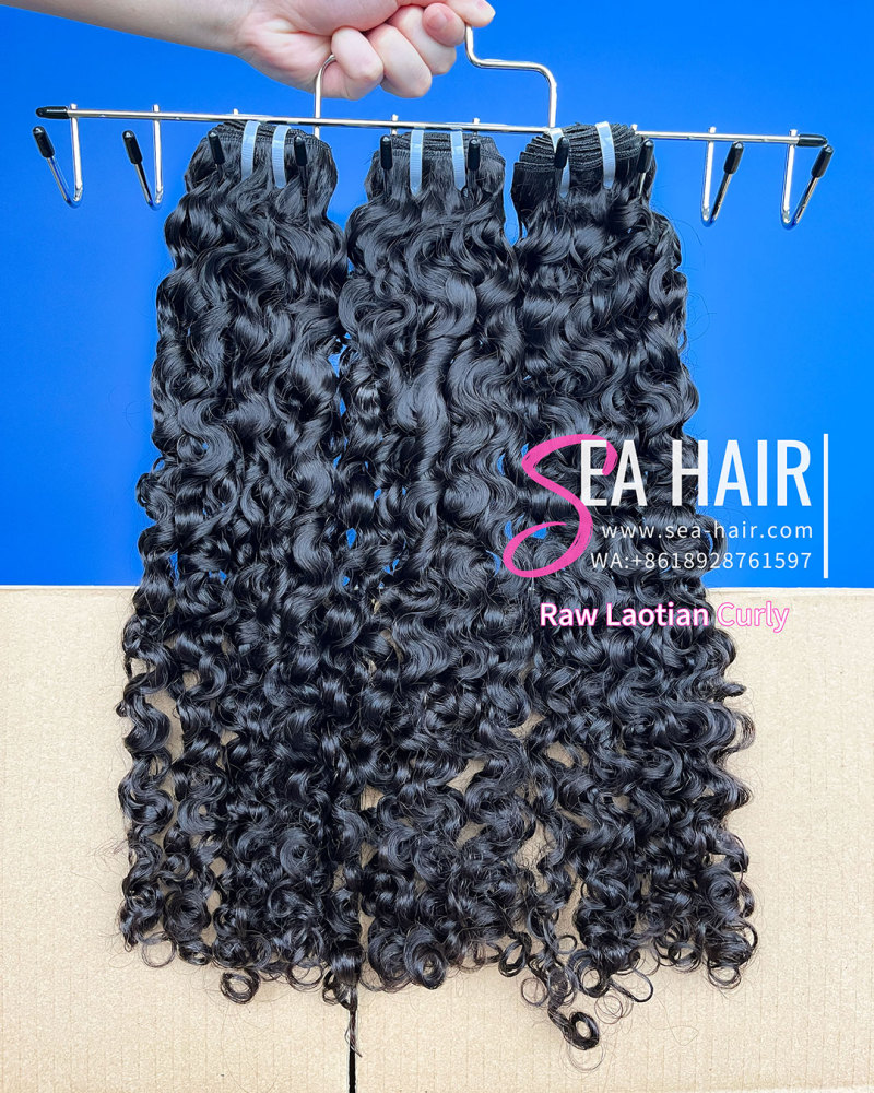 Southeast Asia Laotain Curly Sea Hair 1/3/4 Bundles Deal