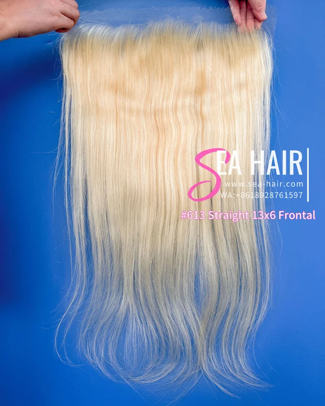 SEA Hair Blonde #613 Color Straight 4x4/5x5/6x6/13x4/13x6 HD & Transparent Closure/Frontal