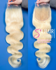 SEA Hair Body Wave Blonde #613 Color 4x4/5x5/6x6/13x4/13x6 HD & Transparent Closure/Frontal