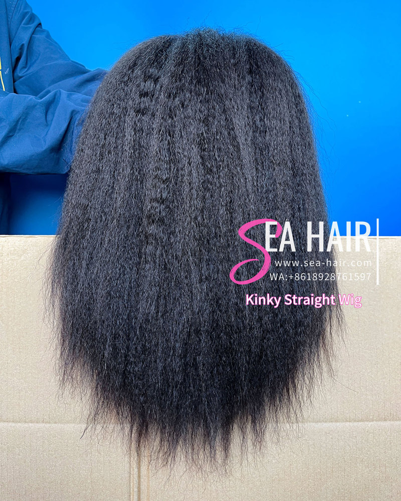 SEA Hair Kinky Straight Hair 5x5/13x4 HD/Transparent And Full Lace Pre-made Lace Wigs