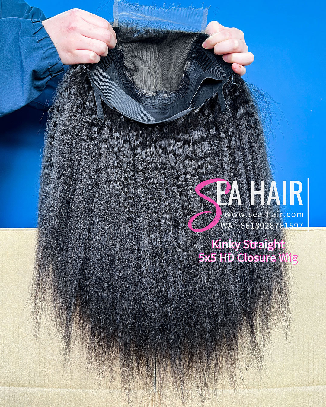 SEA Hair Kinky Straight Hair 5x5/13x4 HD/Transparent And Full Lace Pre-made Lace Wigs