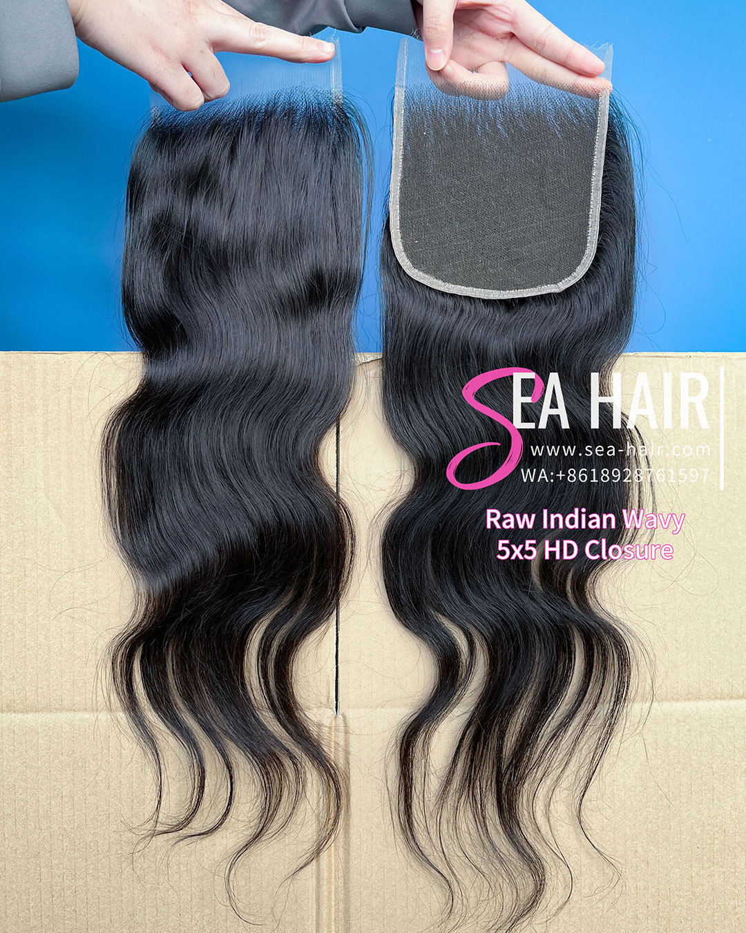 Raw Southeast Asian Indian Wavy 4X4/5X5/6X6/13X413X6 HD And Transparent Closure/Frontal Sea Hair