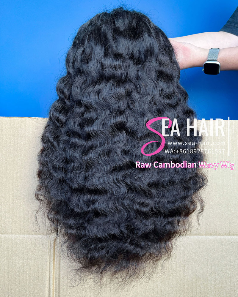 Southeast Asian Cambodian Wavy SEA Hair 4x4/5x5/6x6/13x4/13x6 HD And Transparent Wig