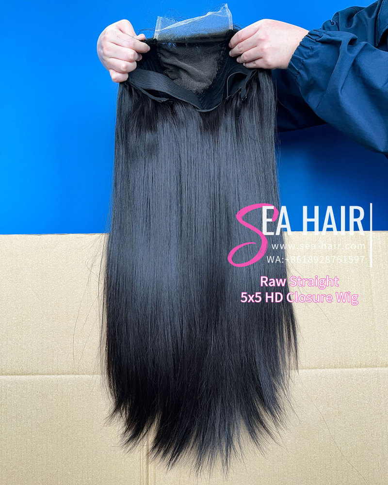 Sea Hair Raw Southeast Asian Straight Hair 4x4/5x5/6x6/13x4/13x6 HD And Transparent Wig