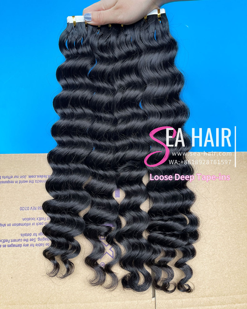 Sea Loose Deep Tape In Mink Hair 1/3/4 Packs 20/60/80 Pcs Deal