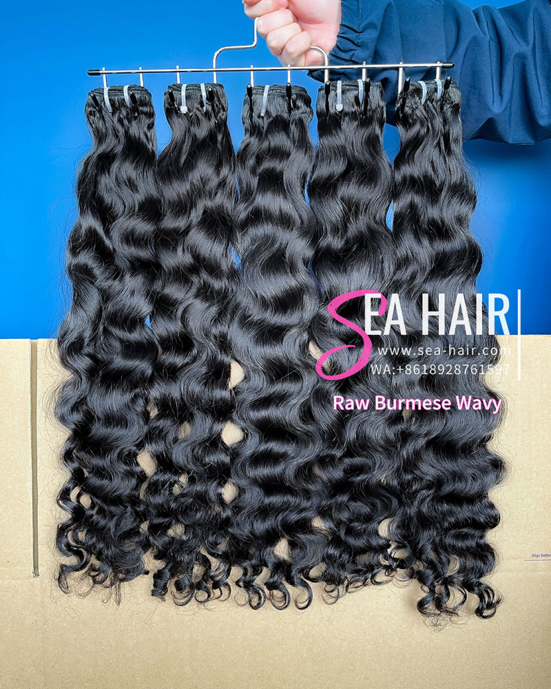 Southeast Asia Burmese Wavy 1/3/4 Raw Bundles Deals Sea Hair