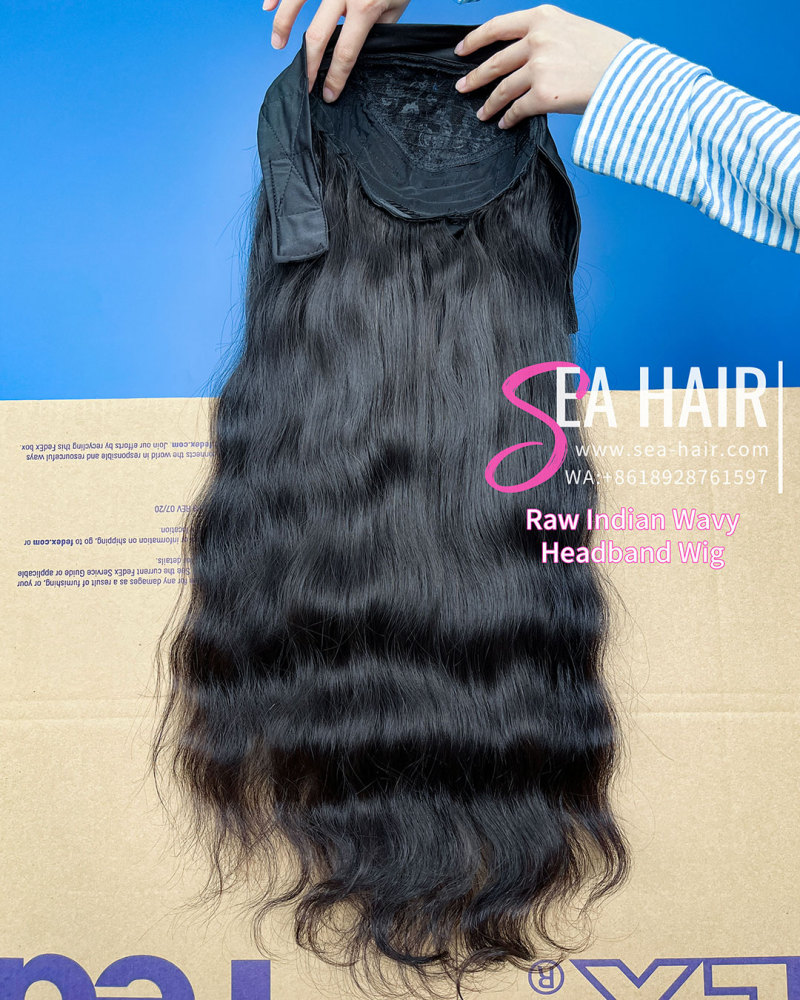Sea Hair Raw Southeast Asian Indian Wavy Headband Wig