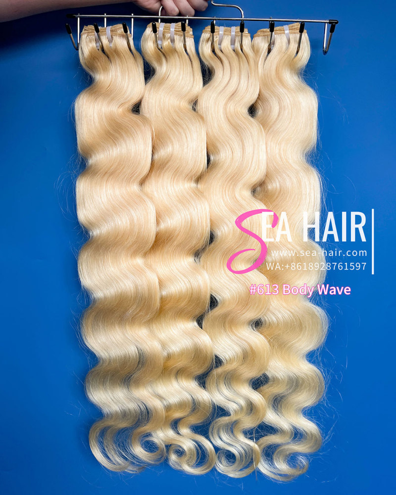 SEA Hair #613 Blonde Body Wave Virgin Hair 1/3/4 Bundles Deal