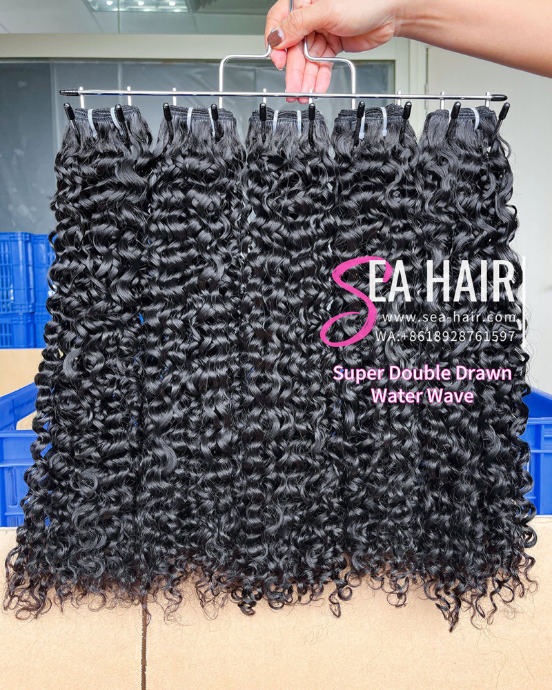 Sea Hair Super Double Drawn Water Wave Human Hair Bundle 1/3/4 Pcs Deal