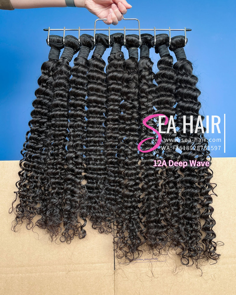 SEA Hair 12a Mink Hair Deep Wave Bundle 1/3/4 Pcs/Lot Deals