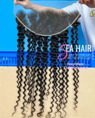 SEA Hair 12A Mink Hair Deep Wave 4x4/5x5/6x6/13x4/13x6 HD & Transparent Closure/Frontal