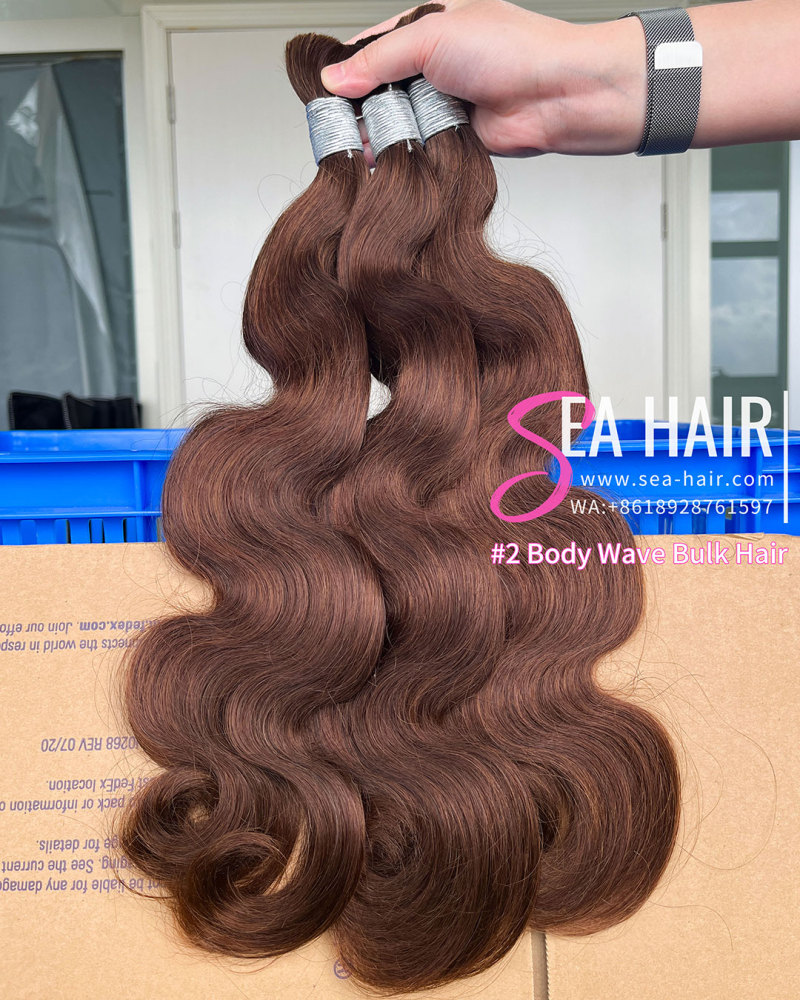 Sea Hair Body Wave Colored No Weft Bulk Hair for Braiding 1/3/4 Packs Deal