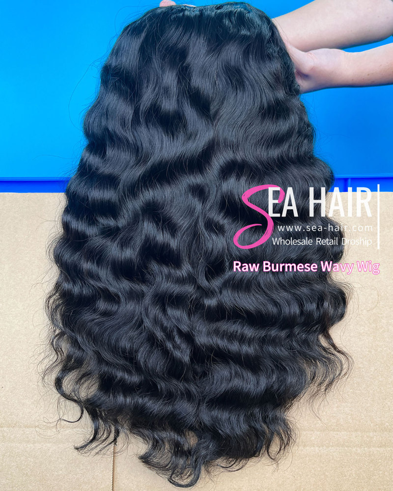 Sea Hair Raw Southeast Asian Burmese Wavy U/V Part Wig