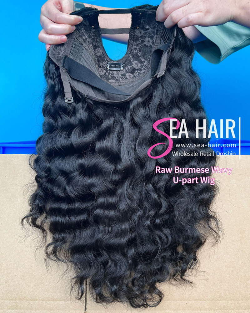 Sea Hair Raw Southeast Asian Burmese Wavy U/V Part Wig