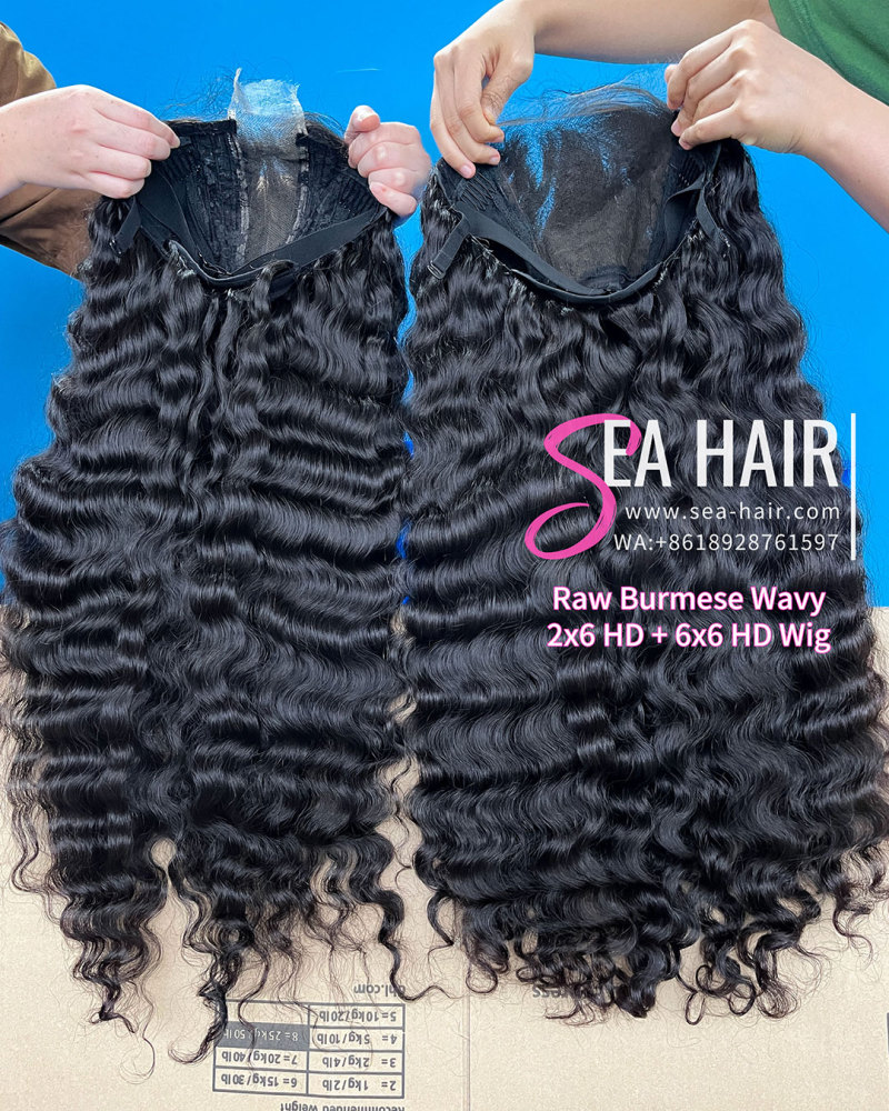 Southeast Asian Burmese Wavy SEA Hair 4x4/5x5/6x6/13x4/13x6 HD And Transparent Wig