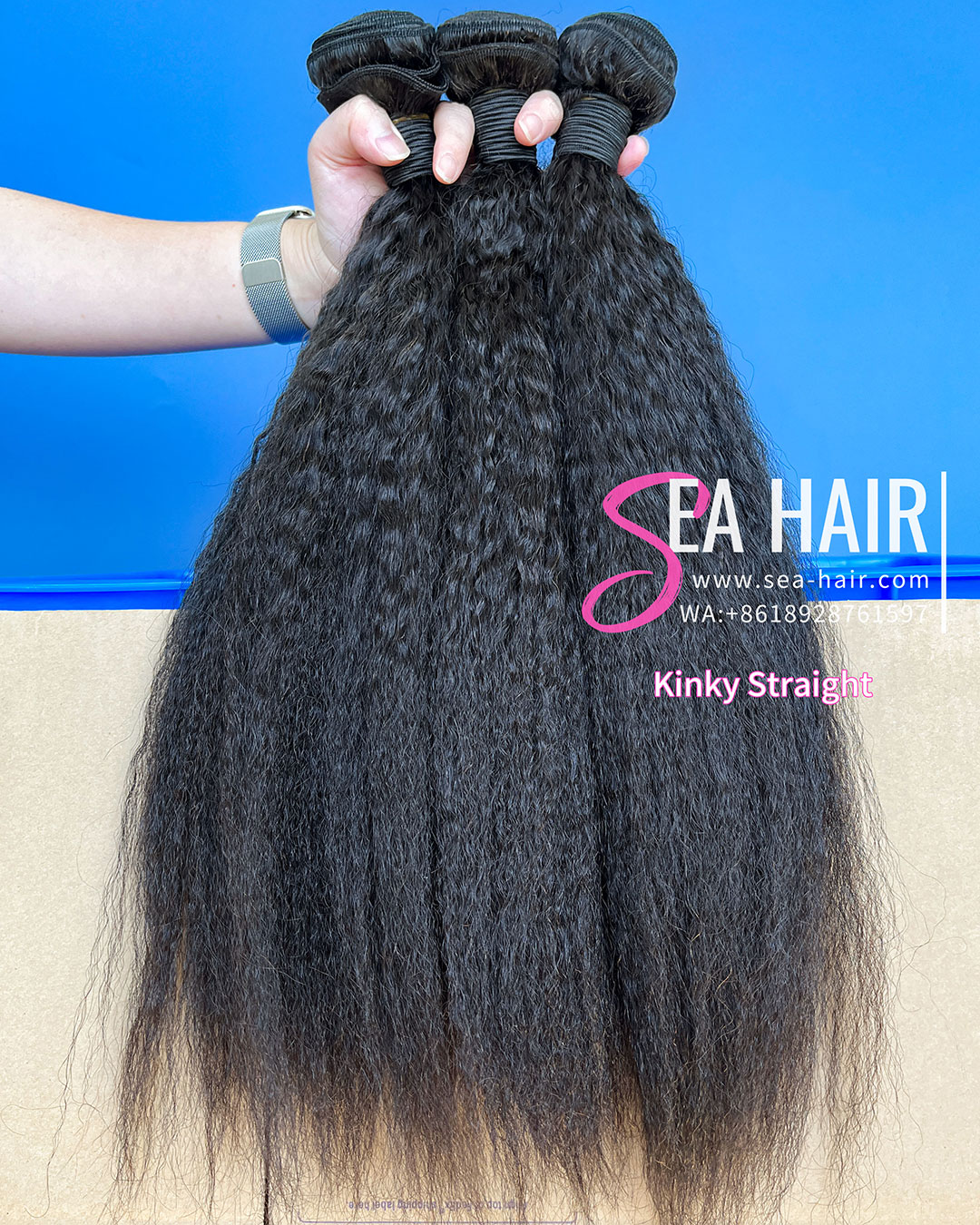 SEA Hair Kinky Straight 1/3/4 Bundles 12a Mink Hair Deal