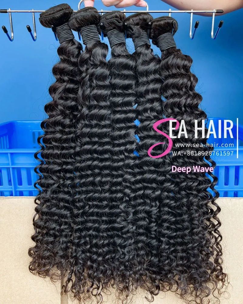 SEA Hair 12A Mink Hair Deep Wave Bundle 1/3/4 Pcs/Lot Deals