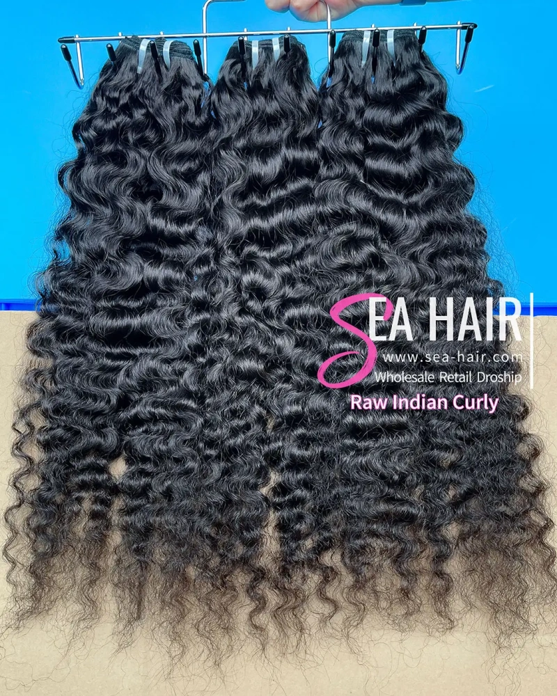 Sea Hair Raw Southeast Asia Indian Curly Hair 1/3/4 Bundles Deal