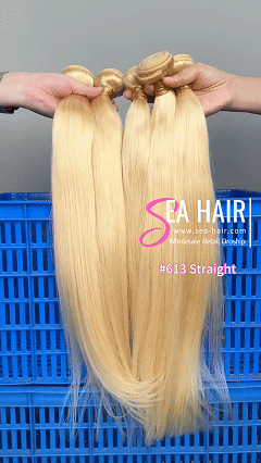 SEA Hair 613 Blonde Straight Virgin Hair 1/3/4 Bundles Deal