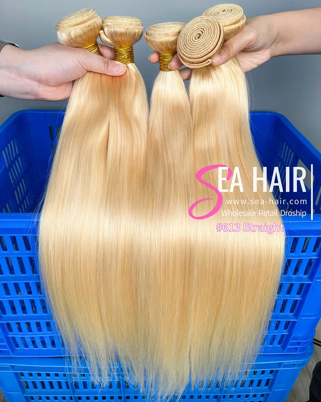 SEA Hair 613 Blonde Straight Virgin Hair 1/3/4 Bundles Deal