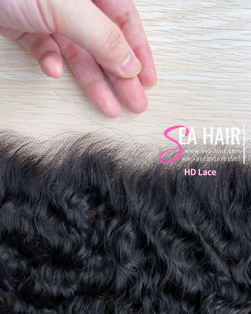 SEA Burmese Curly Hair 4x4/5X5/6x6/13X4/13x6 HD And Transparent Lace Closure/Frontal