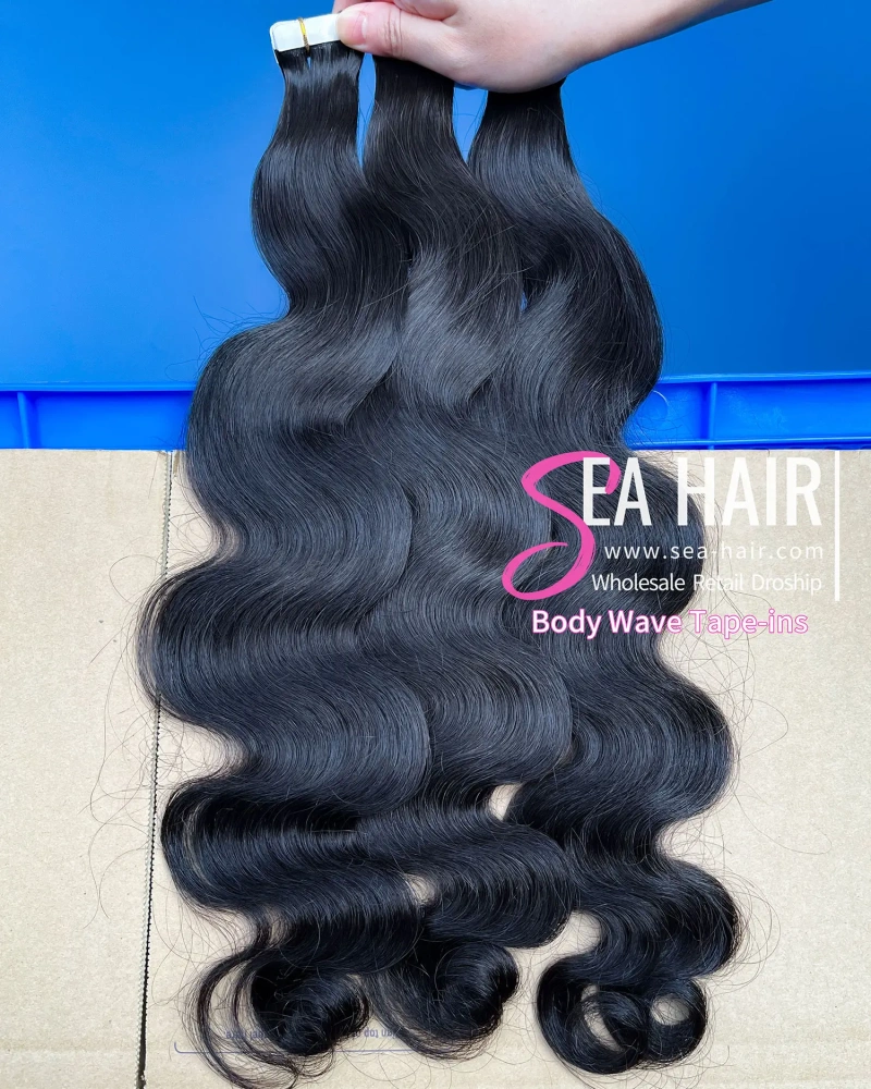 Sea Body Wave Mink Hair Tape In 1/3/4 Packs 20/60/80 Pcs Deal