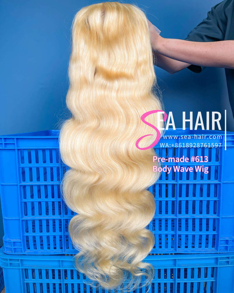 SEA Hair #613 Body Wave 13x4/Full Lace Transparent Pre-made Lace Wigs