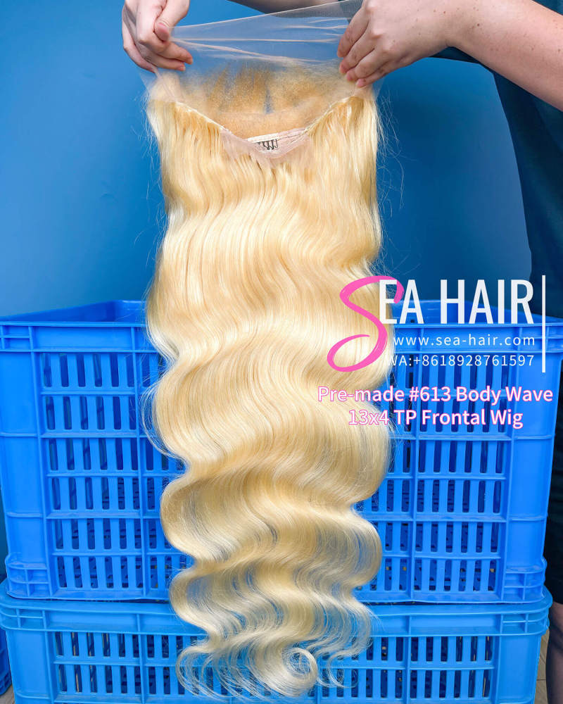 SEA Hair #613 Body Wave 13x4/Full Lace Transparent Pre-made Lace Wigs