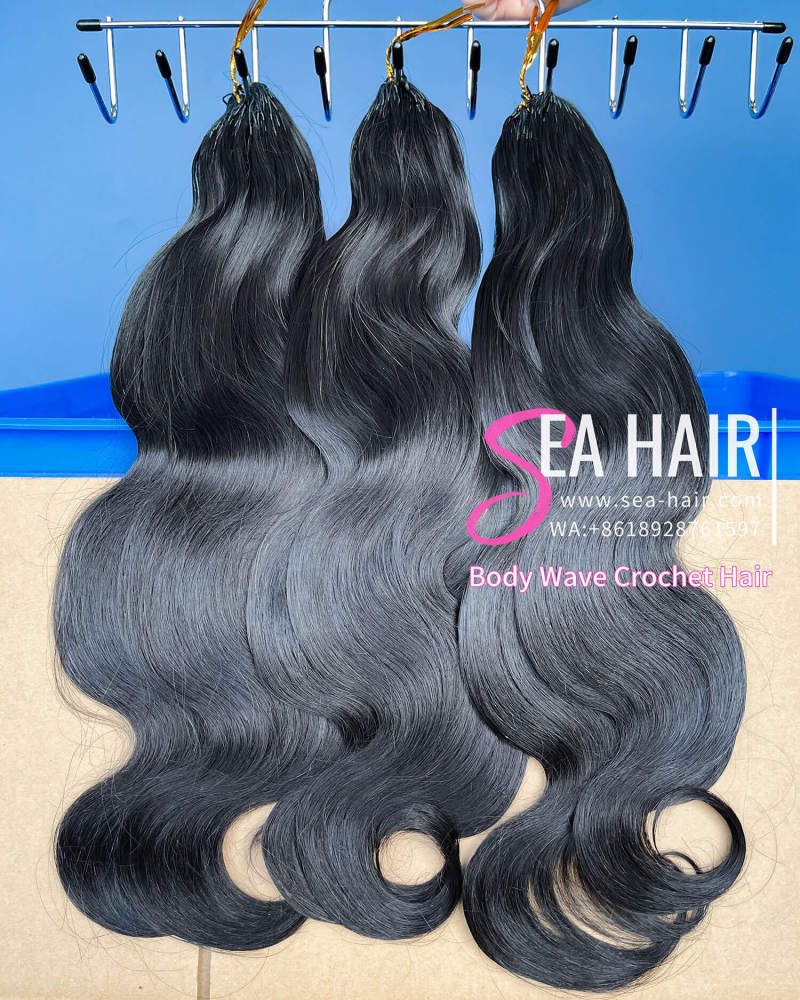 SEA Hair Body Wave Feather Crochet Hair Extensions 1/3/4 Packs