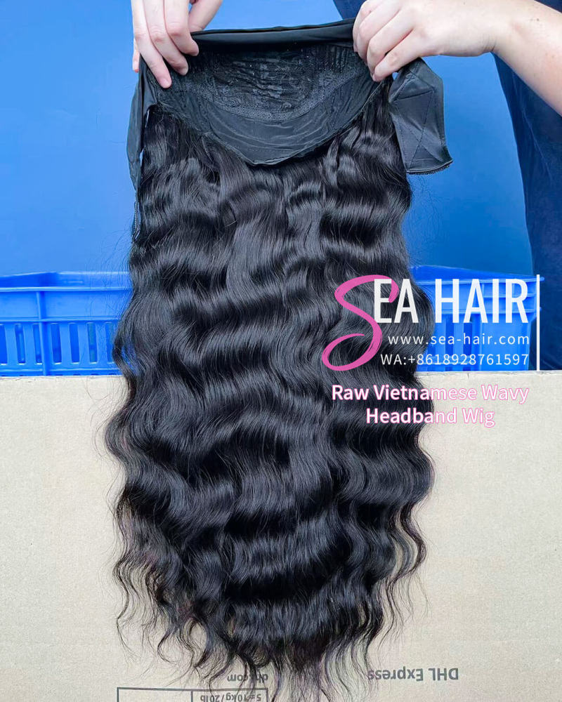 Sea Hair Raw Southeast Asian Vietnamese Wavy Headband Wig