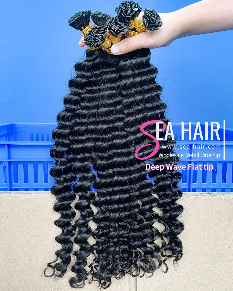 SEA Hair Deep Wave Flat Tip Hair Extension 3-5 Delivery Days
