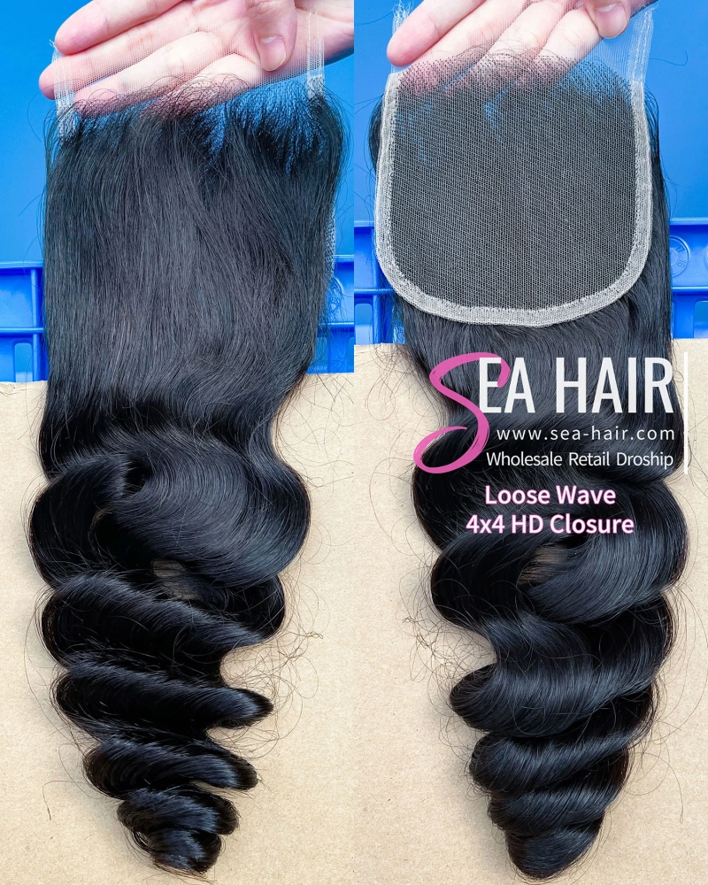 12A Mink Loose Wave Hair 4x4/5x5/6x6/13x4/13x6 HD & Transparent Closure/Frontal SEA Hair