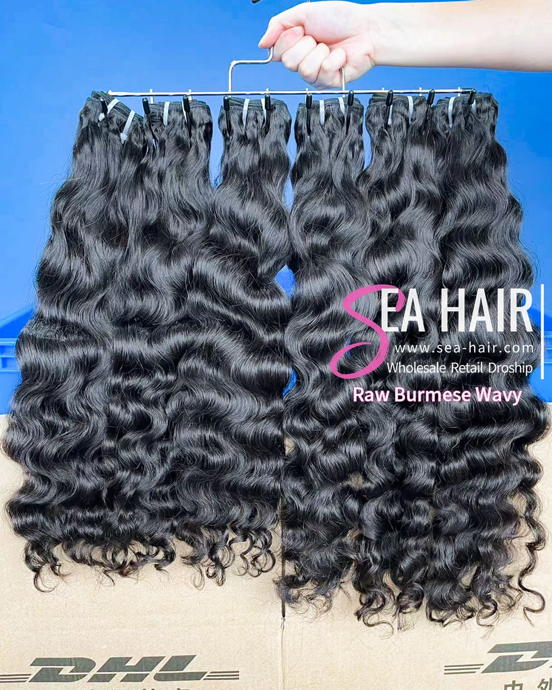 Southeast Asia Burmese Wavy 1/3/4 Raw Bundles Deals Sea Hair