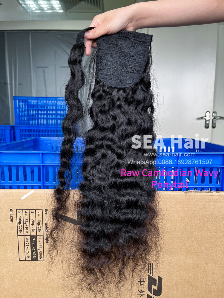 Sea Hair Raw Cambodian Wavy Ponytail