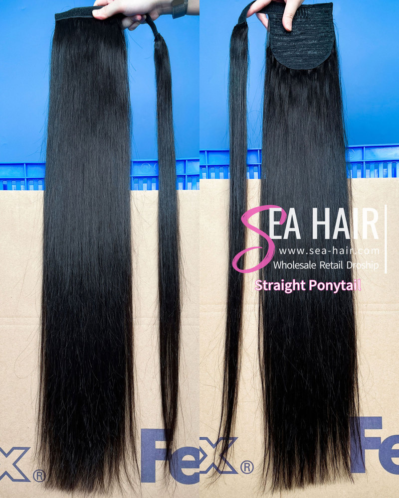 Sea Hair Raw Straight Hair Ponytail Extension