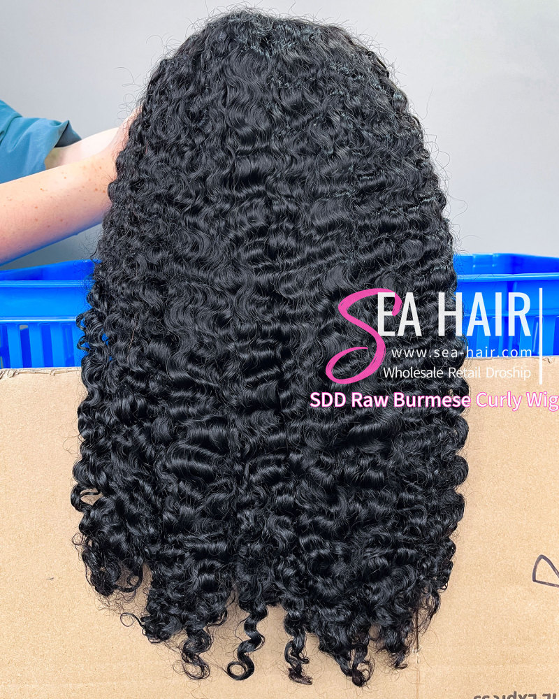 SEA Hair Burmese Curly 5x5/13x4 Transparent  Super Double Drawn Wig